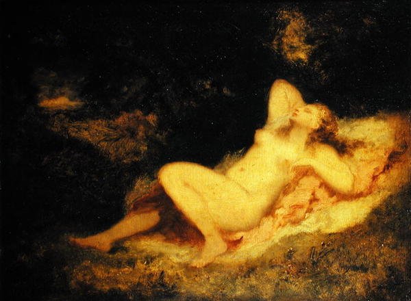 Alvó nimfa, 1850-60 körül alkotó: Narcisse Virgile Diaz de la Peña