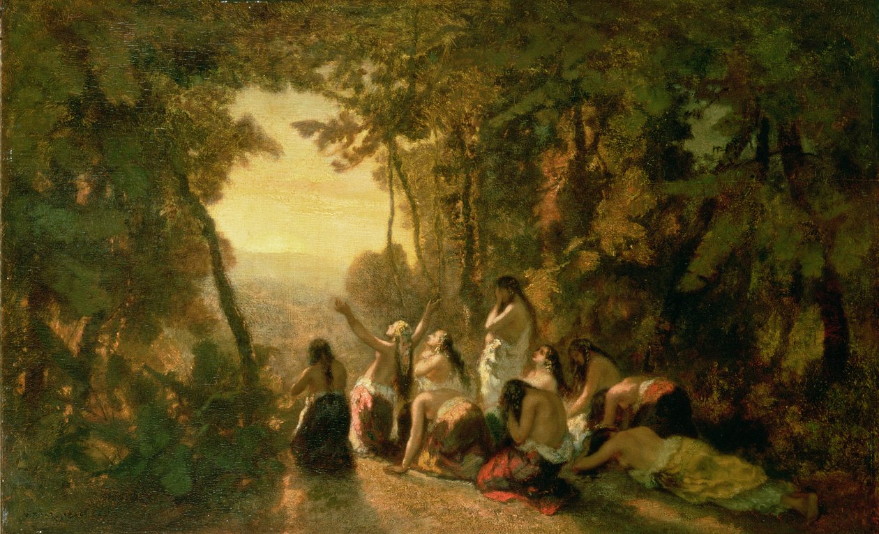 Jefte lányának sírása, 1846 alkotó: Narcisse Virgile Diaz de la Peña