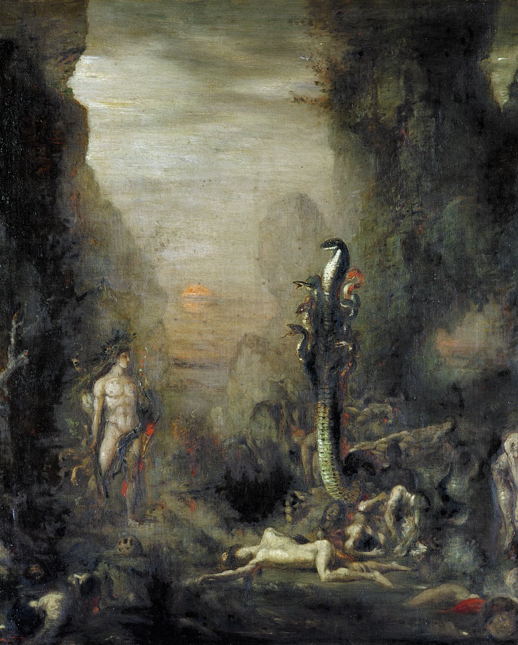 Herkules és a lernai hidra, Gustave Moreau nyomán, 1876 körül alkotó: Narcisse Berchere