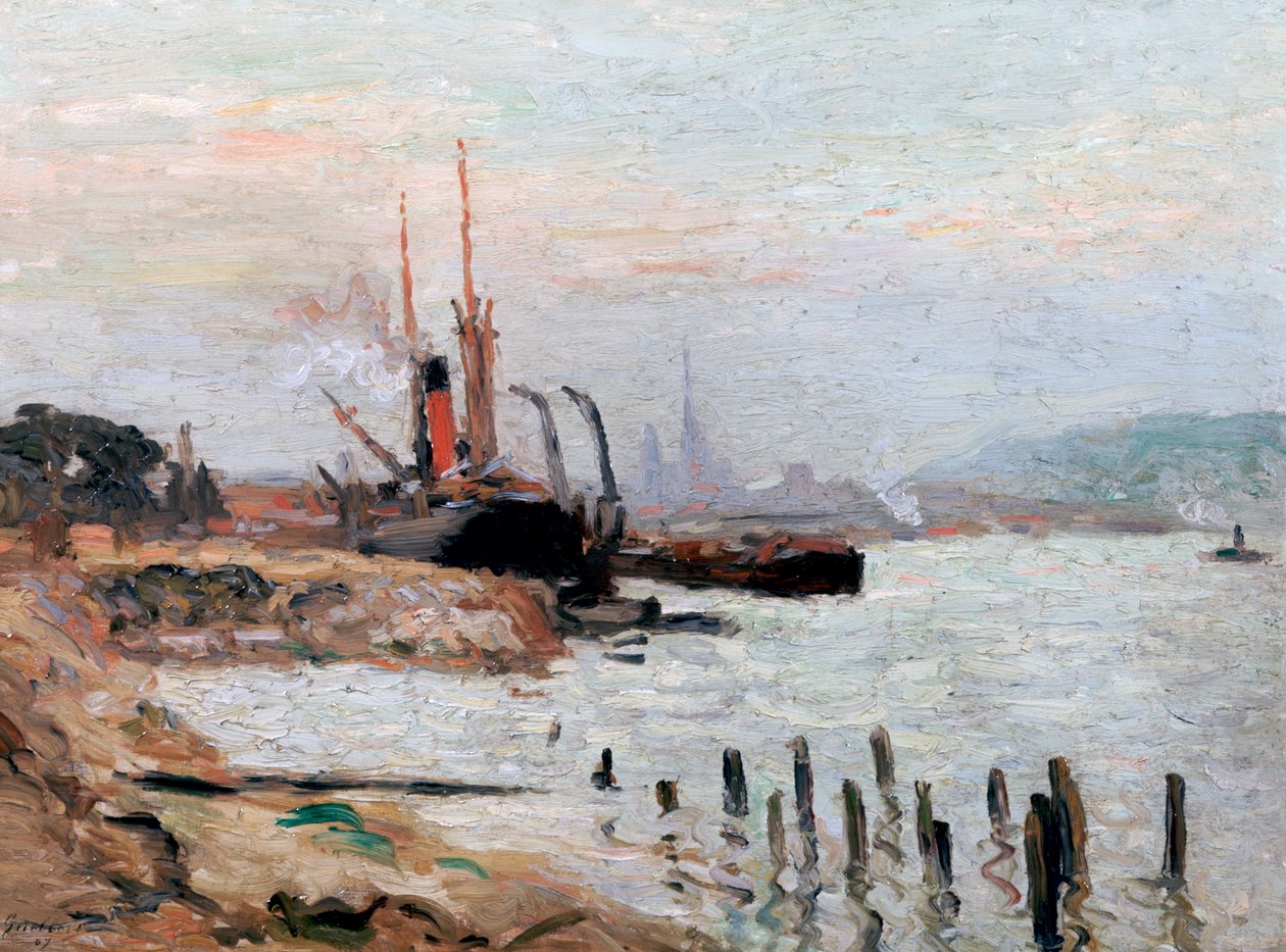 „A Szajna folyó Rohennél”, 1898-1942 alkotó: Narcisse Guilbert