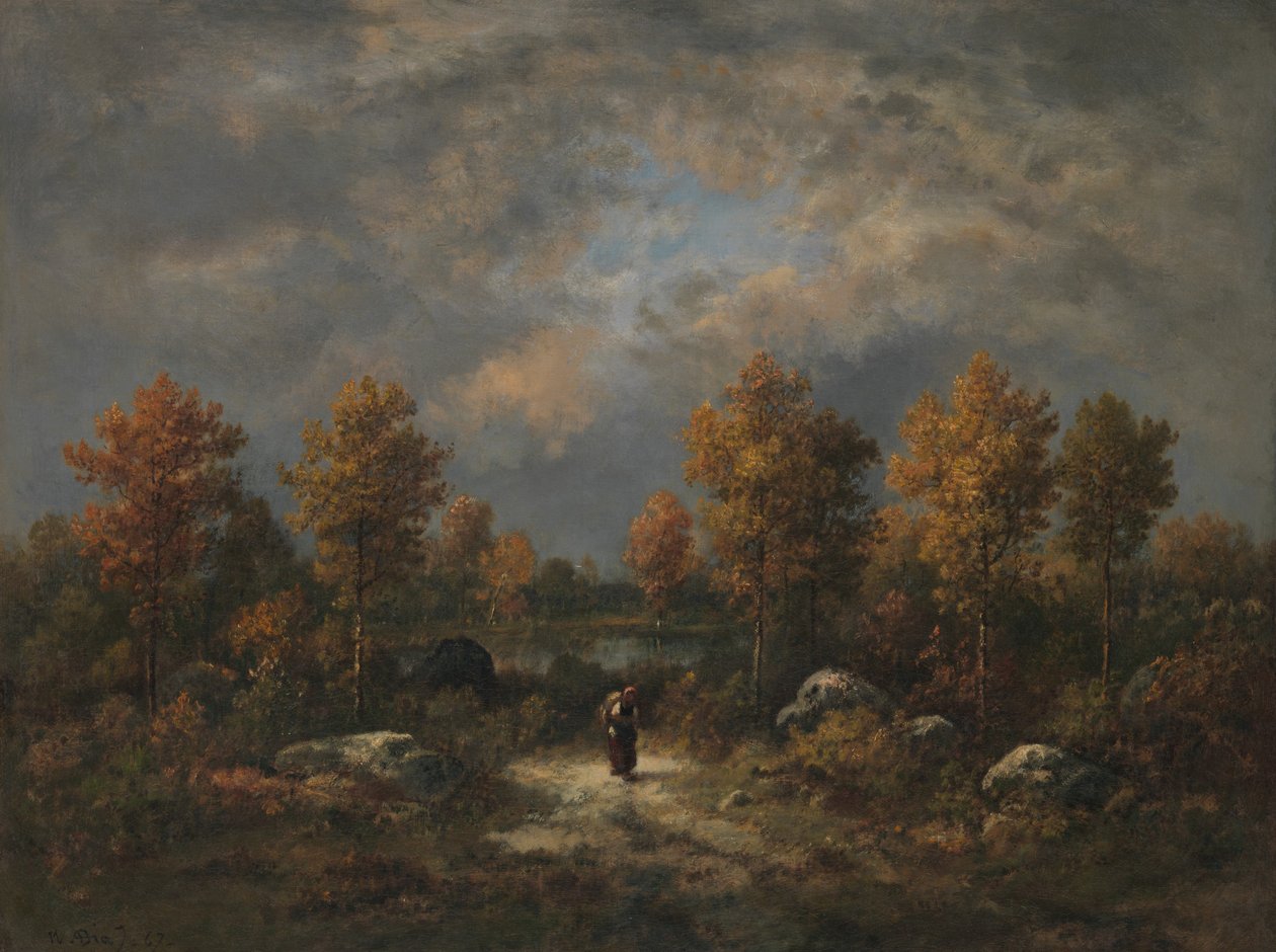 Ősz: Az erdei tavacska, 1867. alkotó: Narcisse Virgile Diaz de la Peña