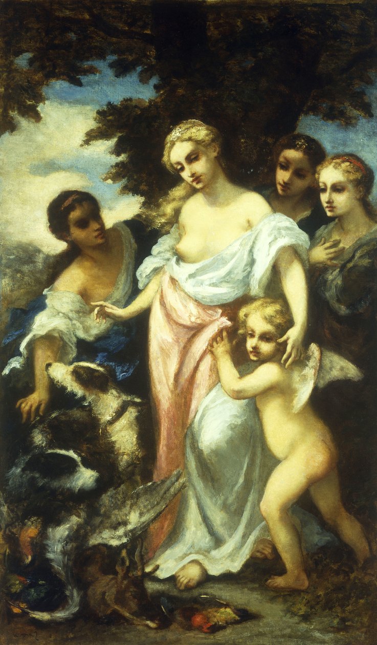 Diana a vadászat után alkotó: Narcisse Virgile Diaz de la Peña