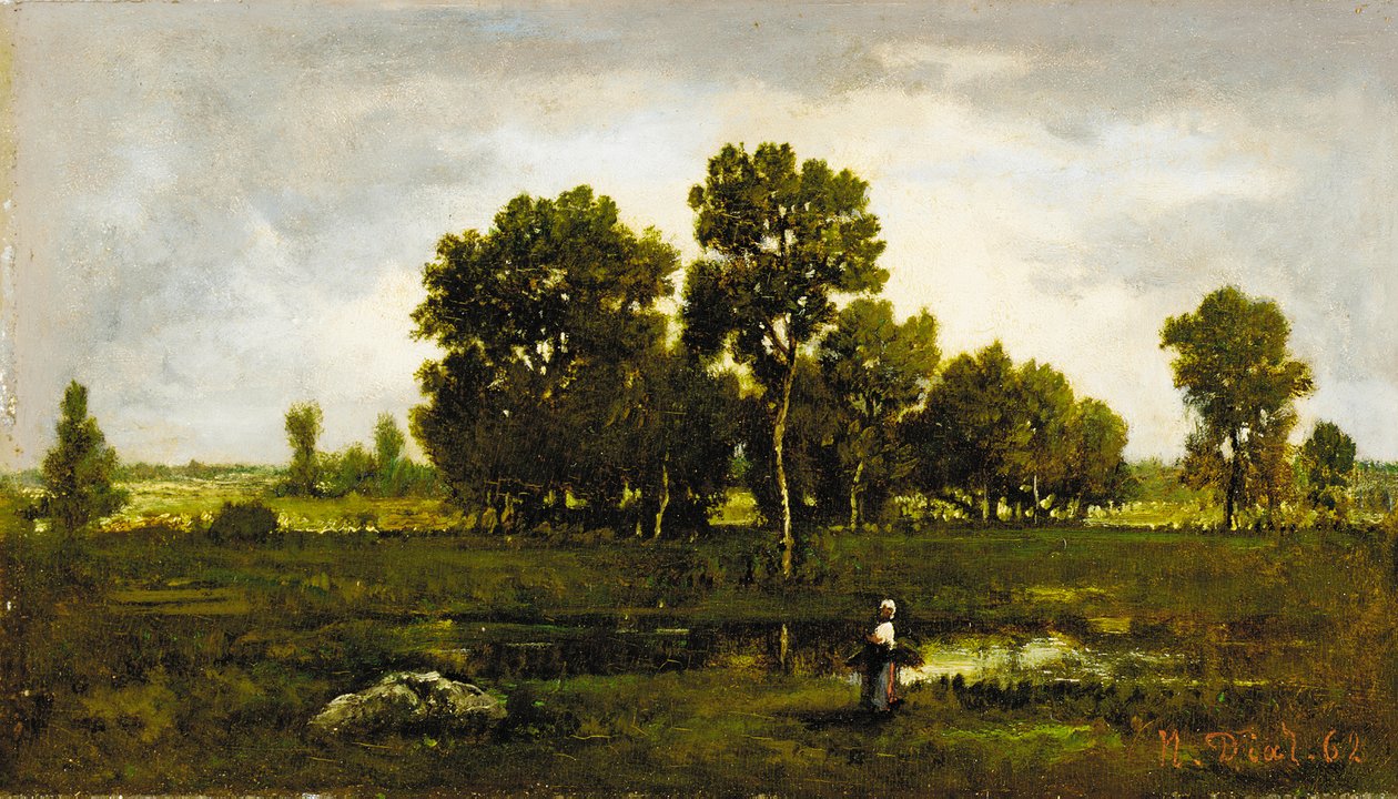Fagotière a viperastó mellett, 1862 alkotó: Narcisse Virgile Diaz de la Peña