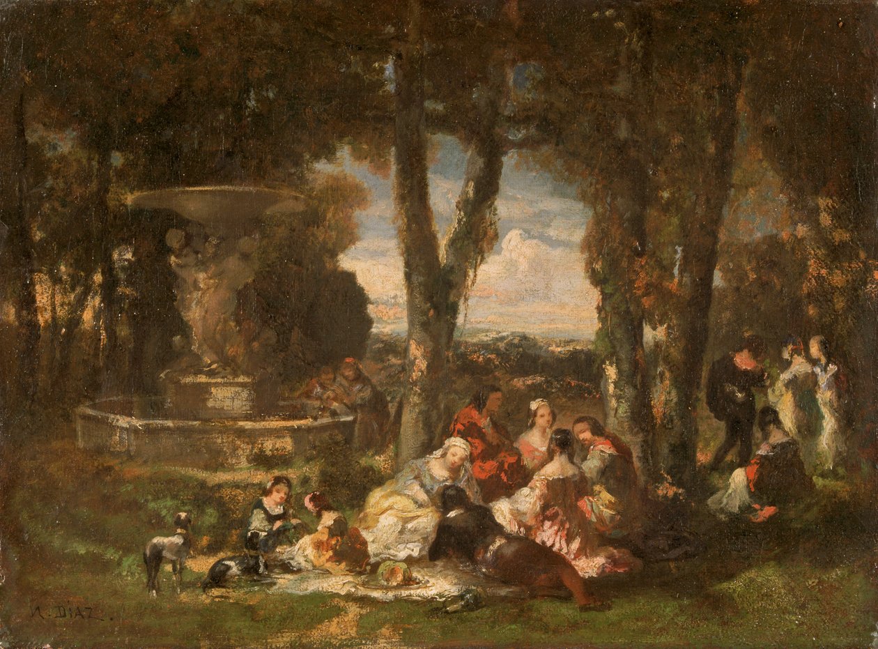 „Fete Champetre”, 19. század alkotó: Narcisse Virgile Diaz de la Peña