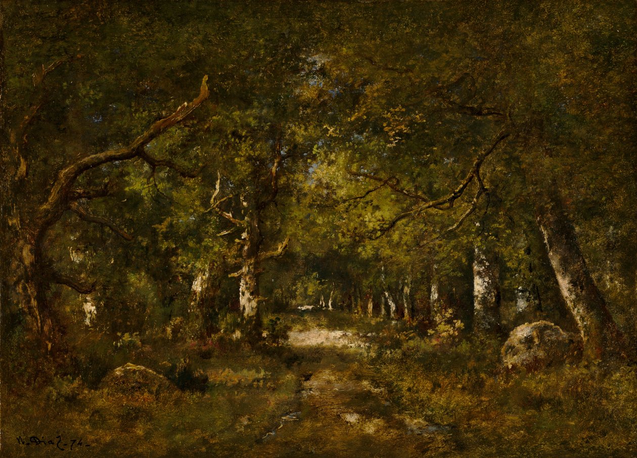 Erdei jelenet, 1874. alkotó: Narcisse Virgile Diaz de la Peña