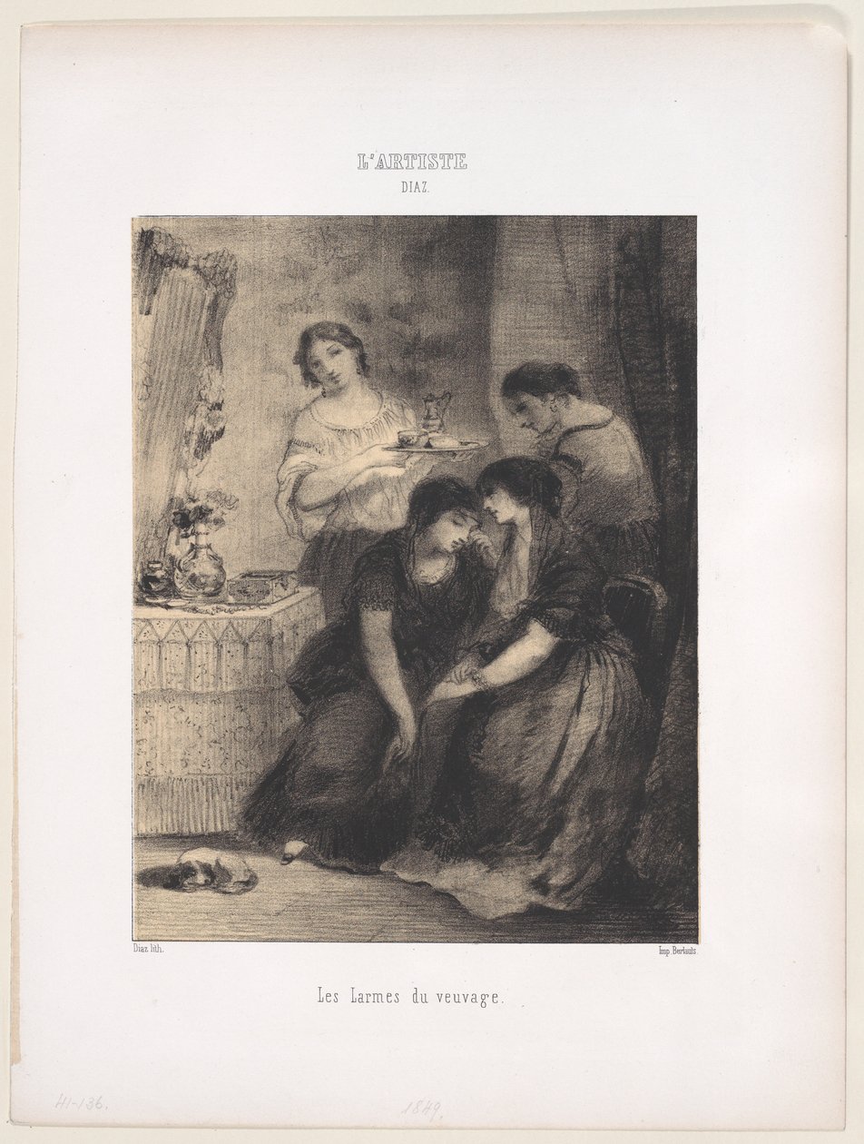 Az özvegység könnyei, 1830-76., 1830-76. alkotó: Narcisse Virgile Diaz de la Peña