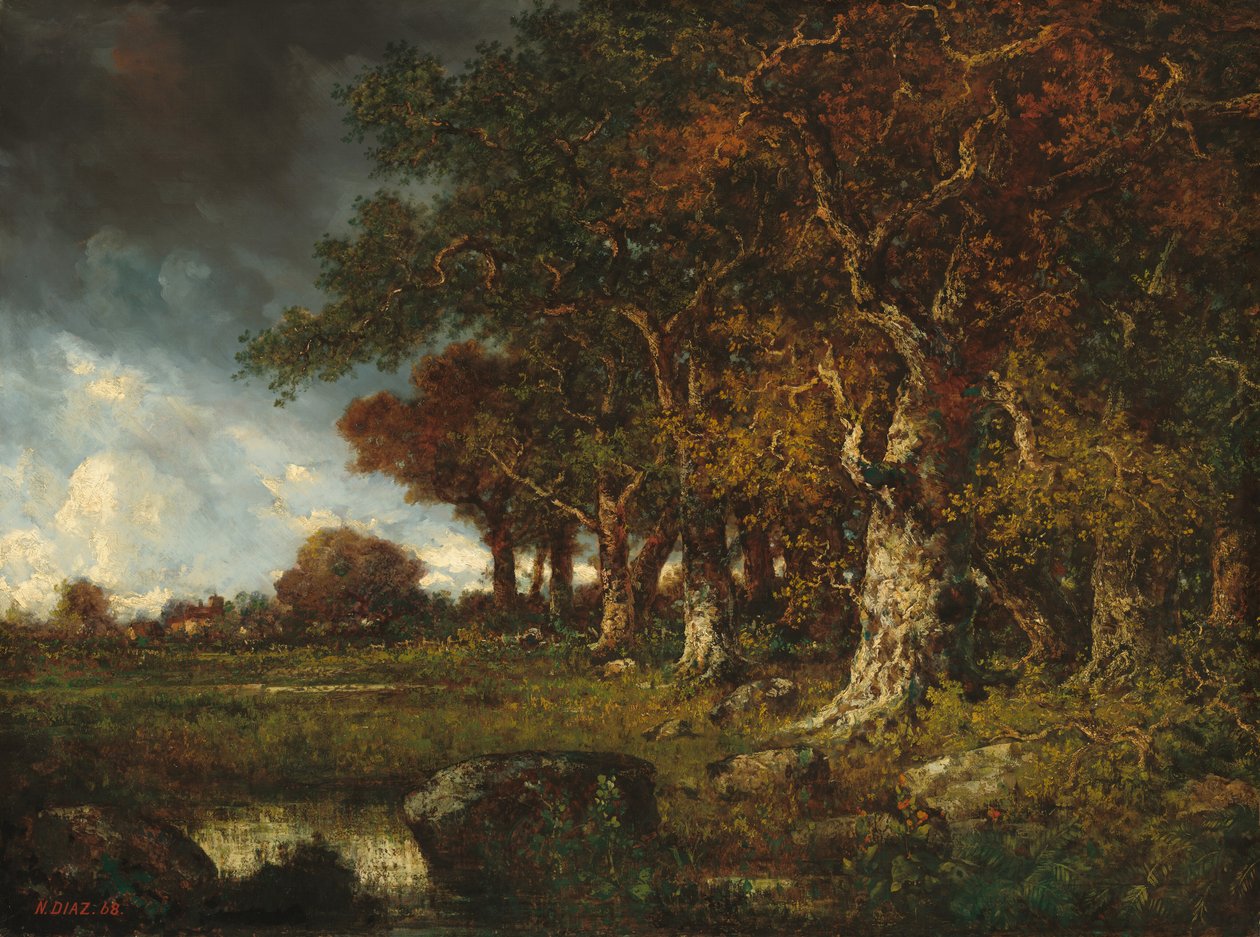 Az erdő széle, Les Monts-Girard, Fontainebleau, 1868. alkotó: Narcisse Virgile Diaz de la Peña