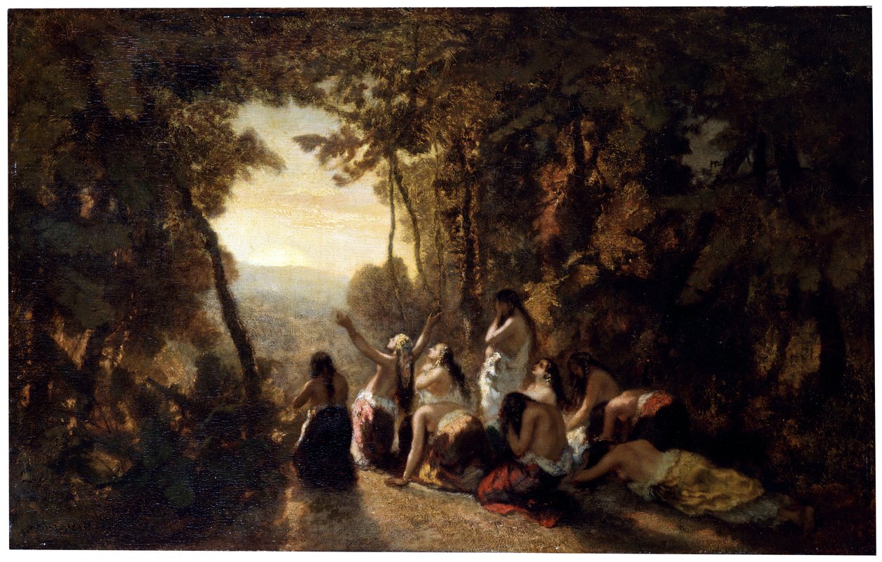 Jefte lányának siralma, 1846. alkotó: Narcisse Virgile Diaz de la Peña