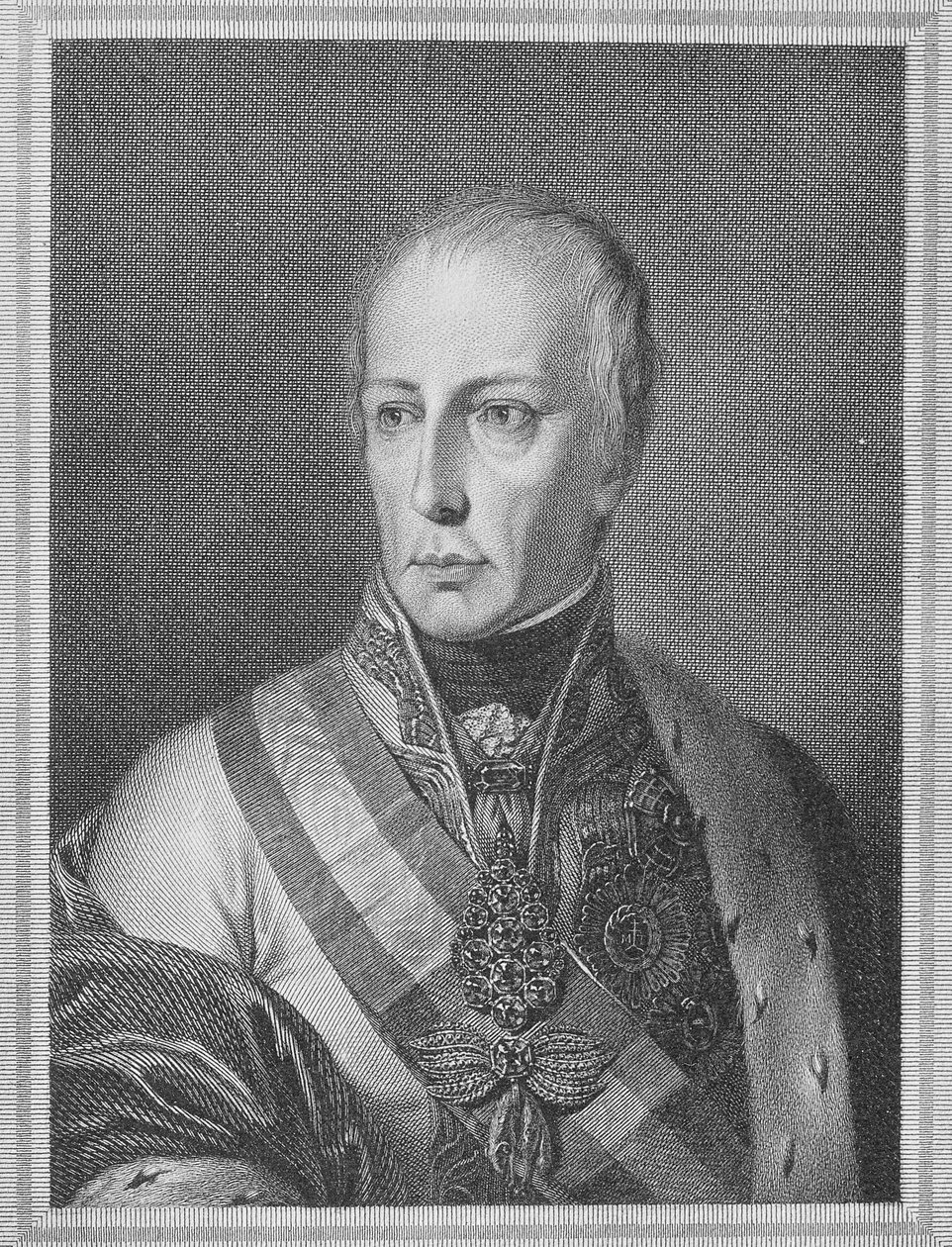 II. Ferenc, római római császár, Giuseppe Longhi metszete alkotó: Natale Schiavoni
