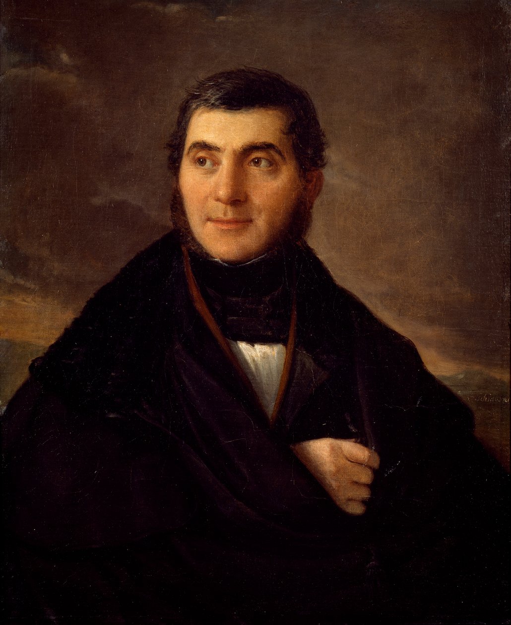 Sante Giacomelli portréja, Natale Schiavoni (1777-1858), olaj, vászon, 76x61 cm, 1830 körül alkotó: Natale Schiavoni