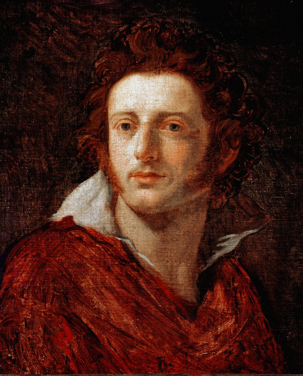 Ugo Foscolo olasz költő és drámaíró portréja (1778-1827) Natale Schiavoni (1777-1858) festménye 19. századi Firenze, Modern Művészetek Galériája alkotó: Natale Schiavoni