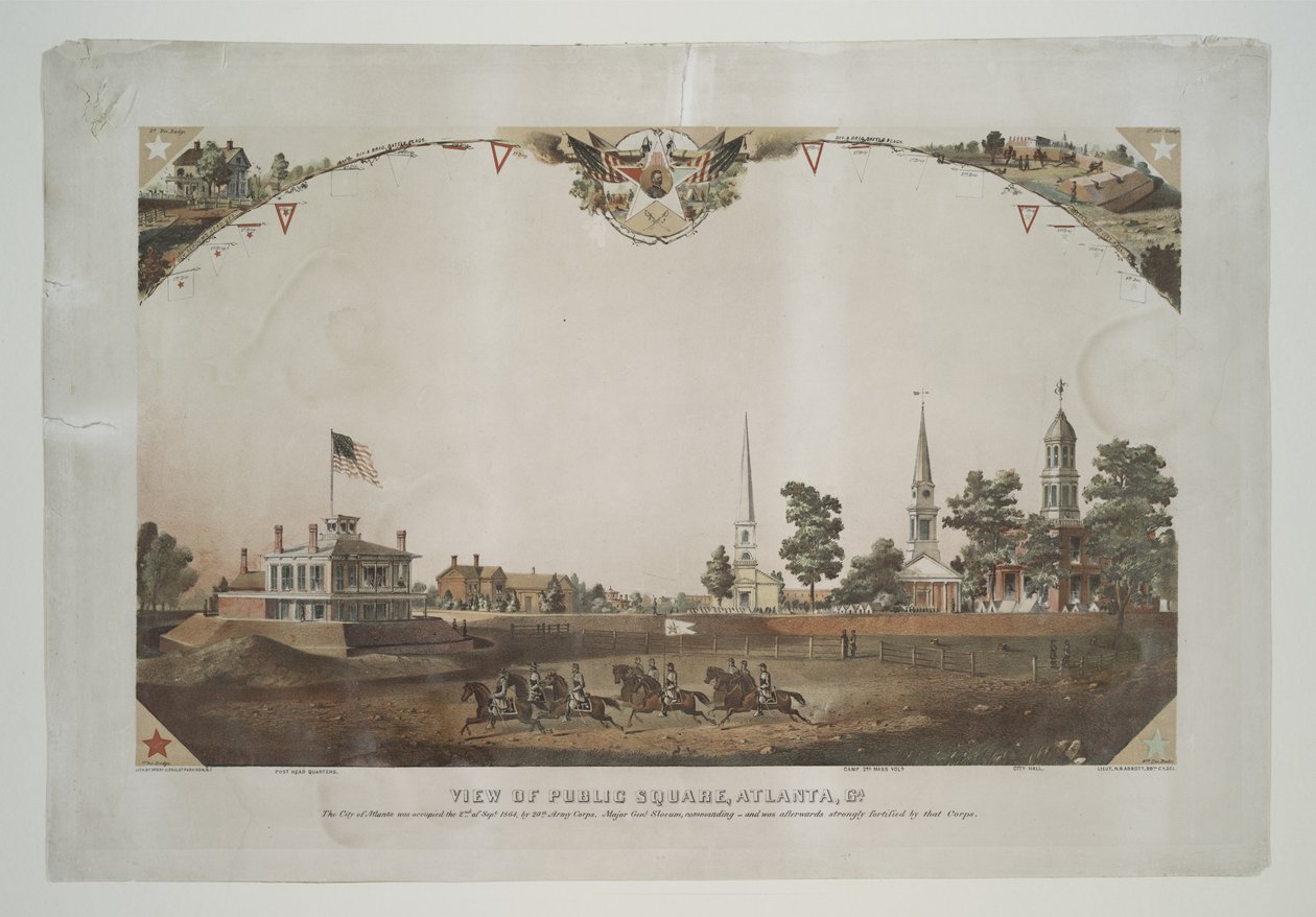 Kilátás a nyilvános térre, Atlanta, Ga. alkotó: Nathan B. Abbott