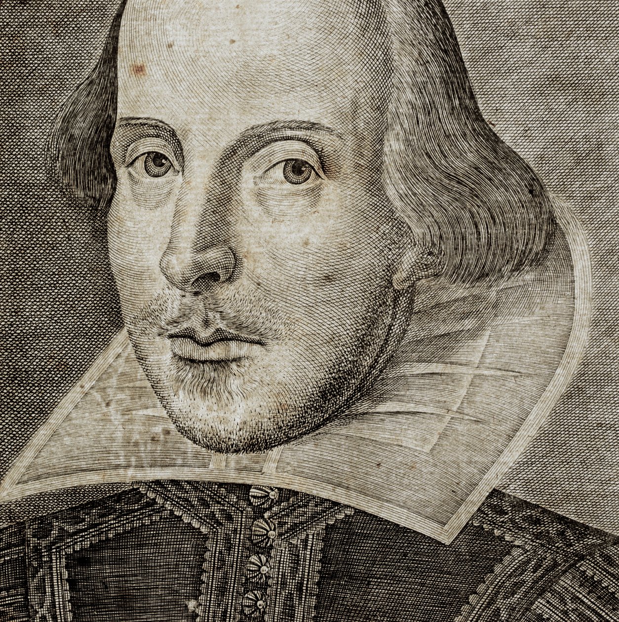 Részlet William Shakespeare portréjából a Comedies, histories,  t... alkotó: Nathan Benn
