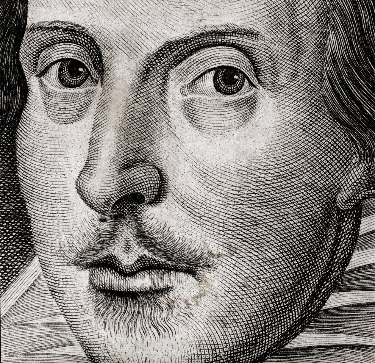 Részlet William Shakespeare portréjából a Comedies, histories,  t... alkotó: Nathan Benn