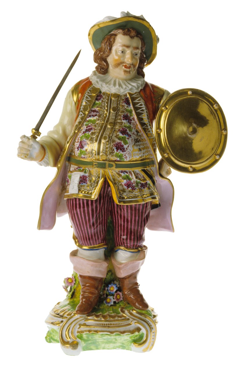 18. századi angol porcelán kerámia figura David Garrick színészről alkotó: Nathan Benn