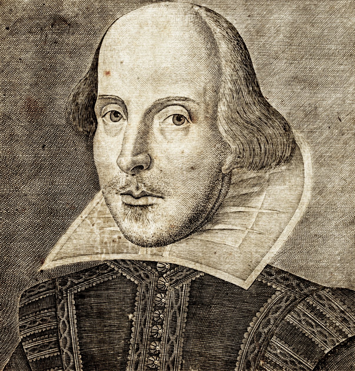 William Shakespeare portréja a Vígjátékok, történetek és tragédiák címlapján.... alkotó: Nathan Benn