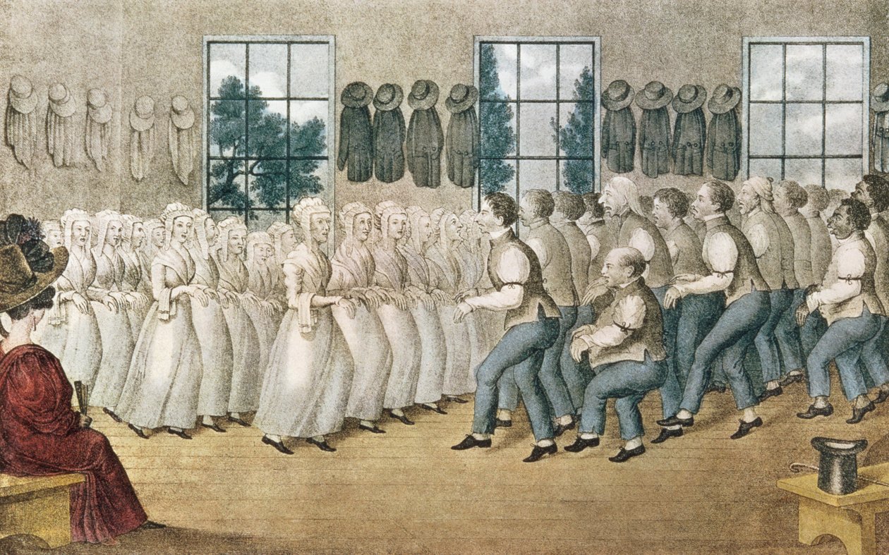 The Shakers near Libanon, kiadó: Currier und Ives, New York alkotó: Nathaniel Currier
