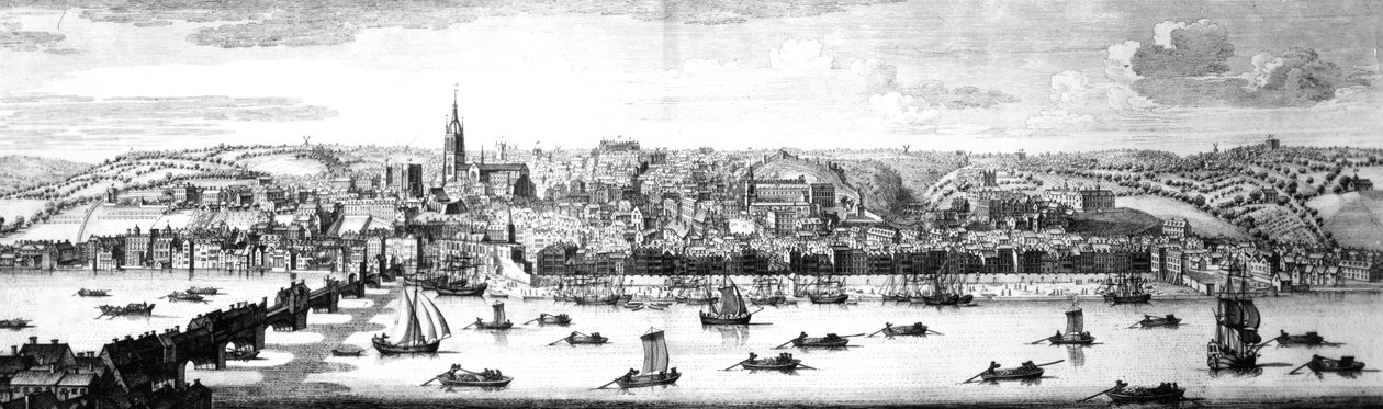 Newcastle Upon Tyne délkeleti kilátása, 1745 alkotó: Nathaniel and Samuel Buck