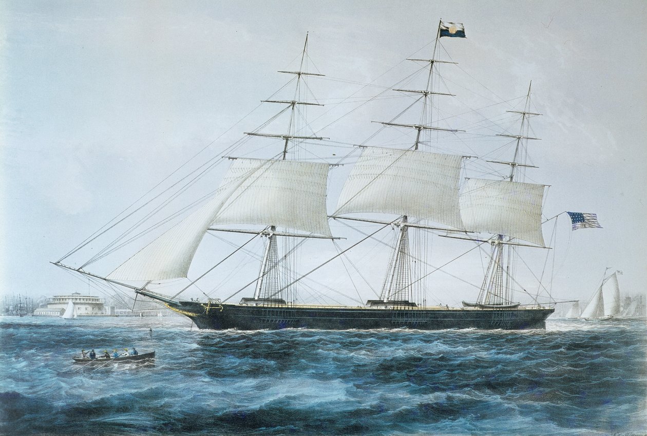 „Nightingale” amerikai Clipper hajó New Yorkban alkotó: Nathaniel Currier