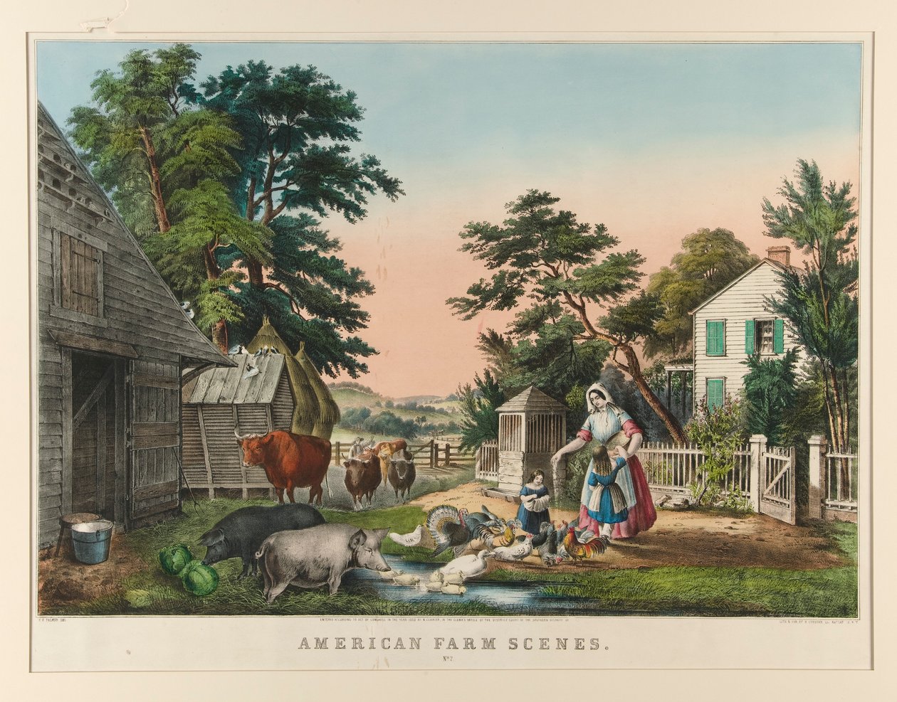 Amerikai farm jelenetek. No.2 alkotó: Nathaniel Currier