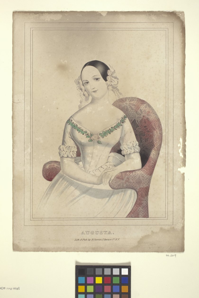 Augusta (kézzel színezett litográfia) alkotó: Nathaniel Currier