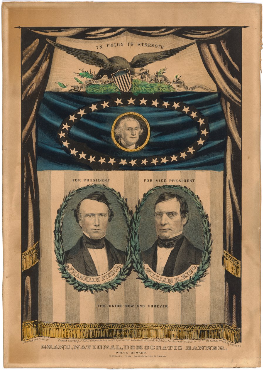Franklin Pierce és William R. King alkotó: Nathaniel Currier
