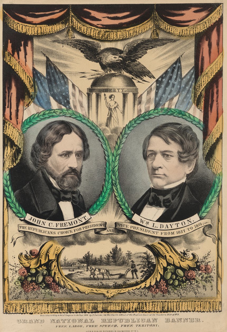 Nagy nemzeti republikánus zászló alkotó: Nathaniel Currier