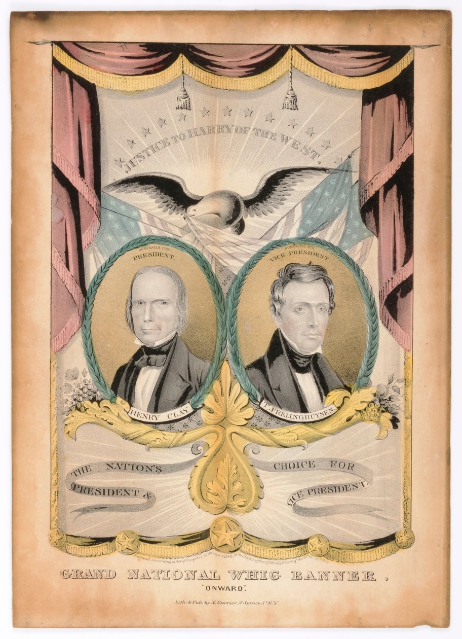 Grand National Whig Banner, "Előre" alkotó: Nathaniel Currier