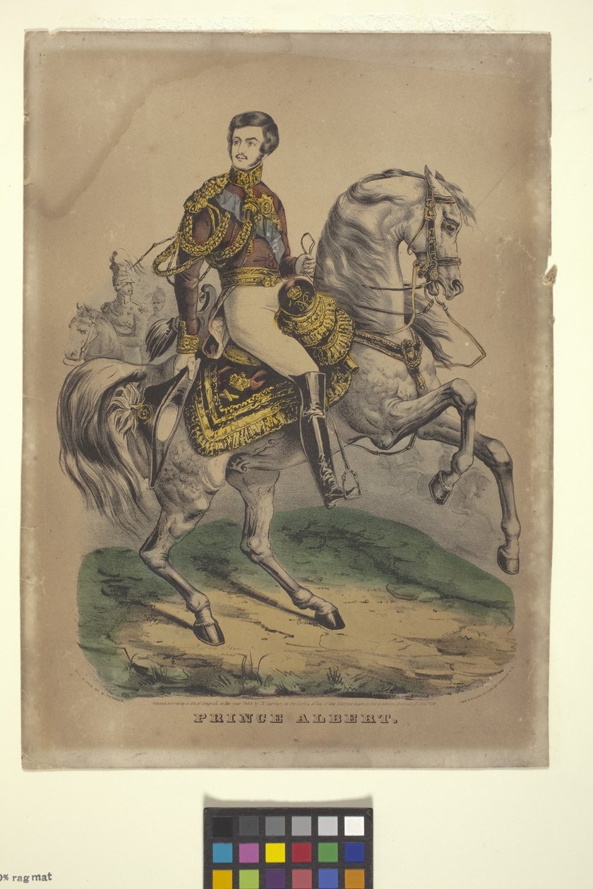 Albert herceg (kézzel színezett litográfia) alkotó: Nathaniel Currier