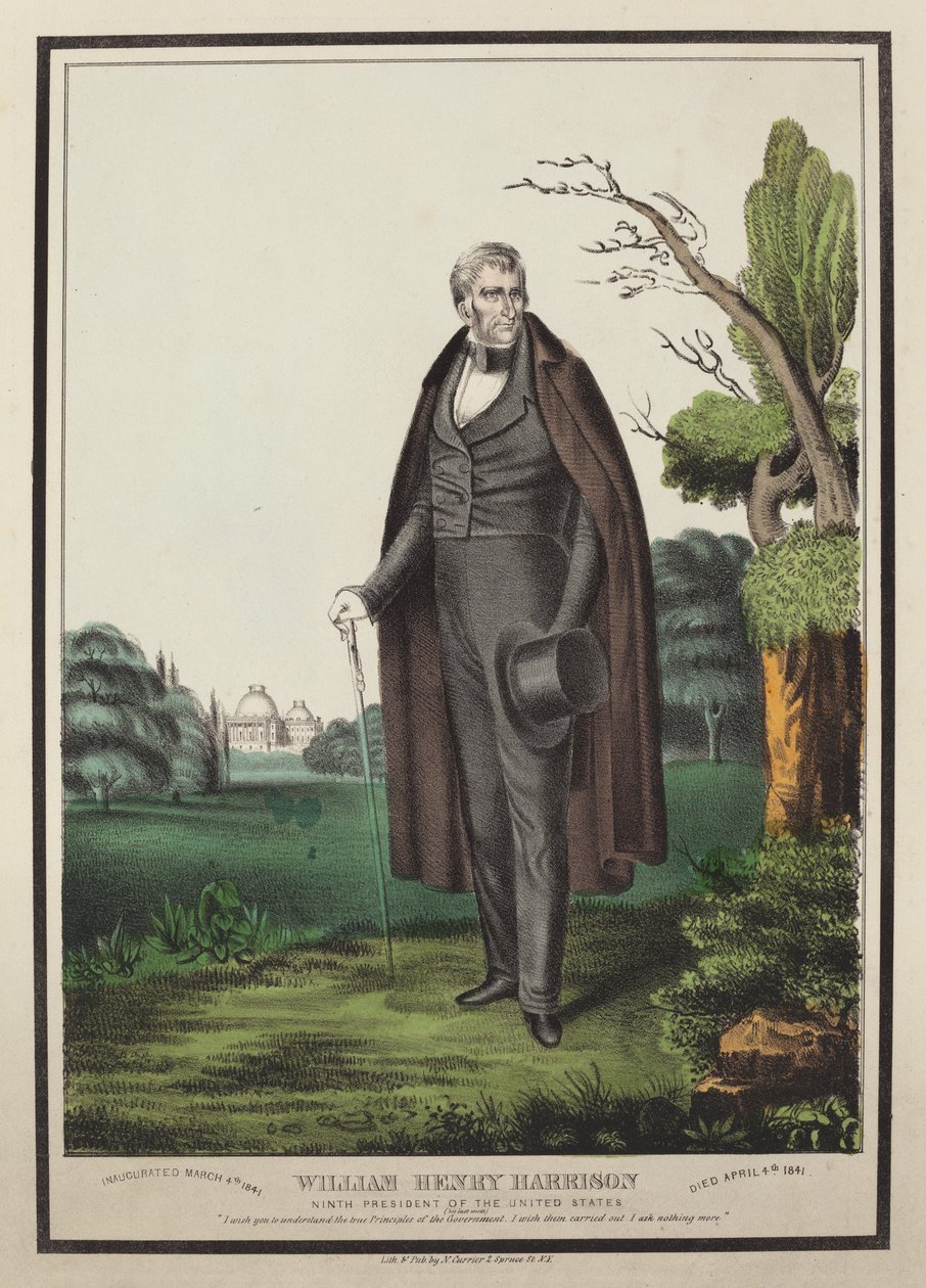 William Henry Harrison: Az Egyesült Államok kilencedik elnöke alkotó: Nathaniel Currier
