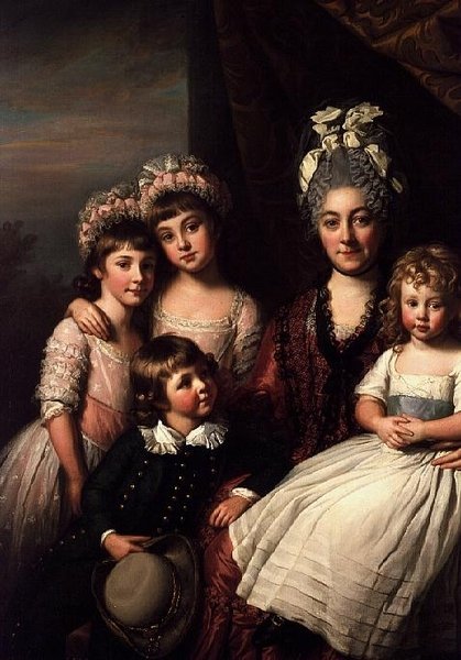 Lady Cooper a családjával alkotó: Nathaniel Dance-Holland
