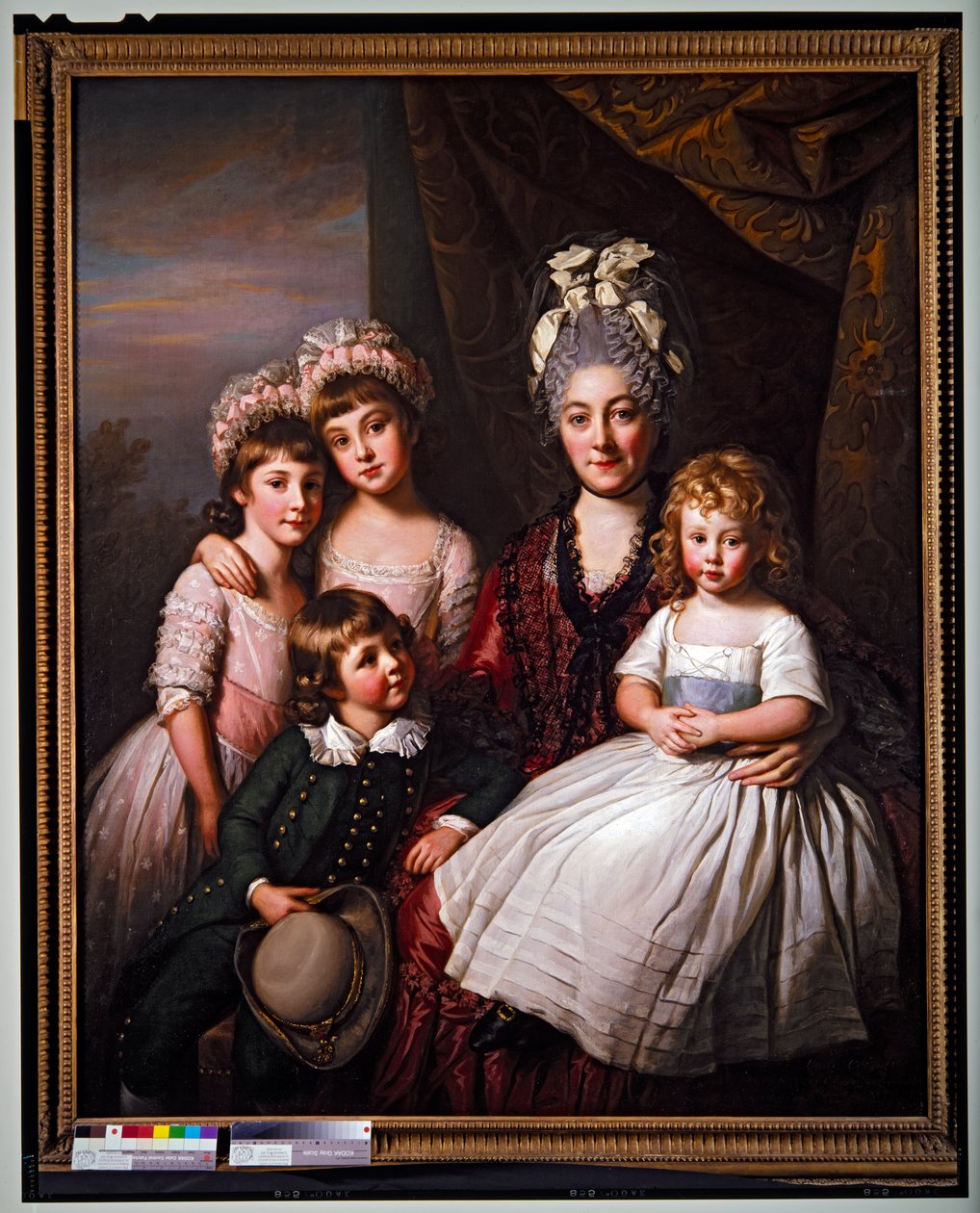 Lady Cooper gyermekeivel körülvéve, dátum nélkül (vászon) alkotó: Nathaniel Dance