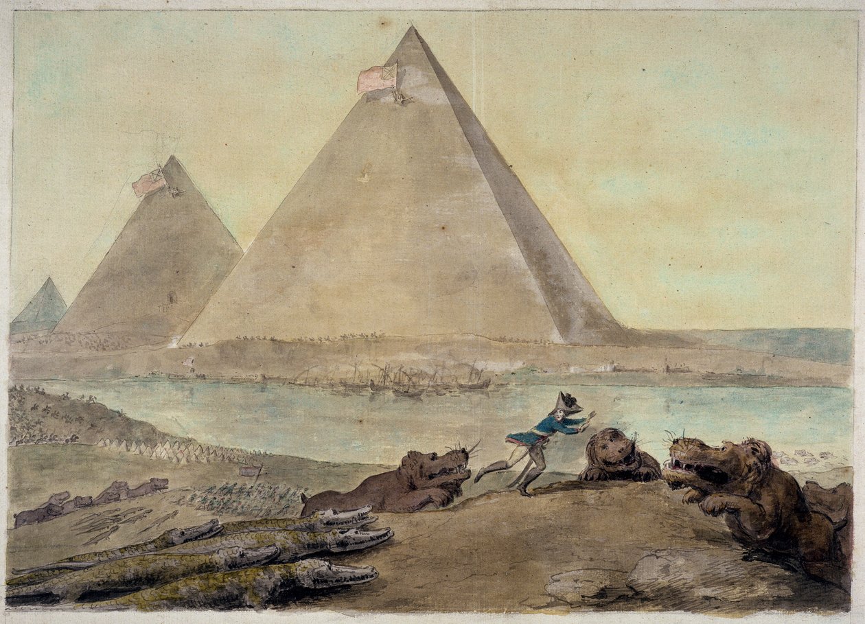 Napóleon a nílusi csata után, 1798-99 körül (fekete tinta és wc grafit felett a papíron) alkotó: Nathaniel Dance Holland