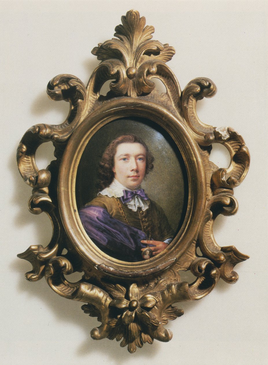 Önarckép medállal (zománc) alkotó: Nathaniel Hone