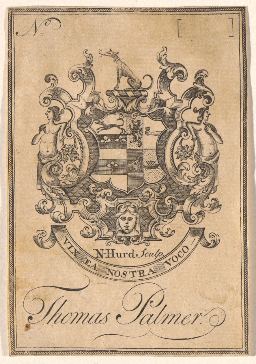 Thomas Palmer könyvtáblája alkotó: Nathaniel Hurd