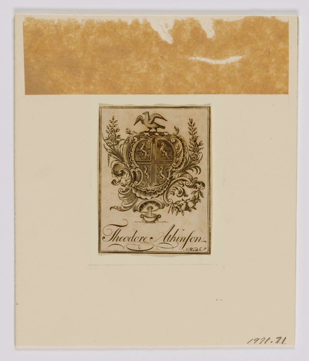 Theodore Atkinson könyvjelző alkotó: Nathaniel Hurd