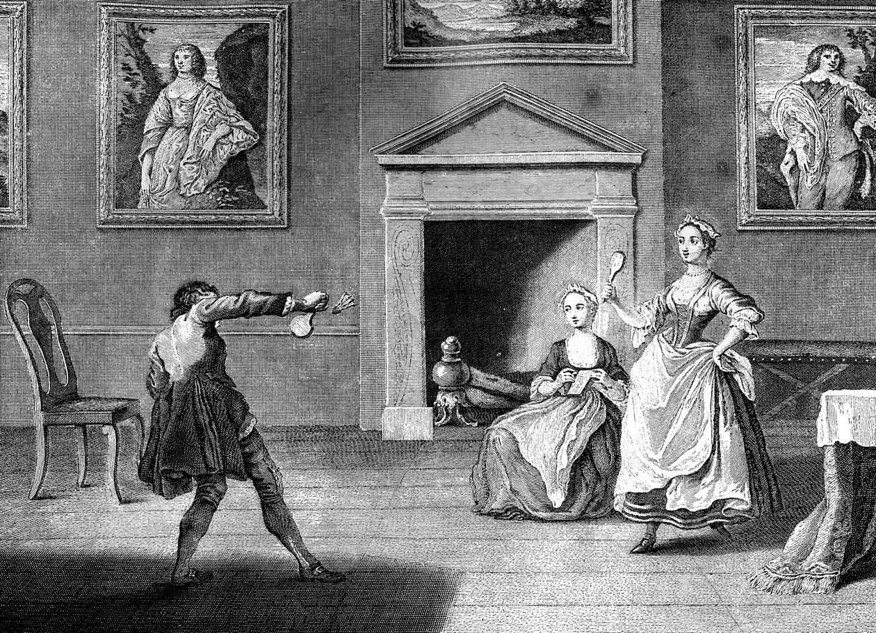 Battledore és Shuttlecock, 1743. alkotó: Nathaniel Parr