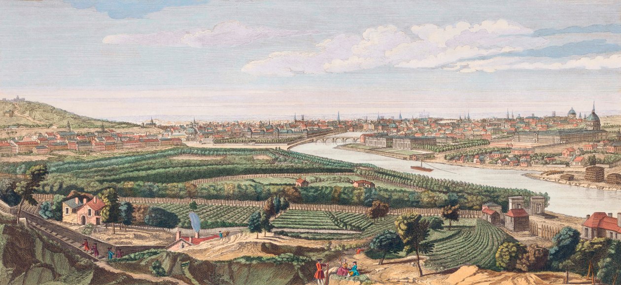 Párizs a 18. században (metszet) alkotó: Nathaniel Parr