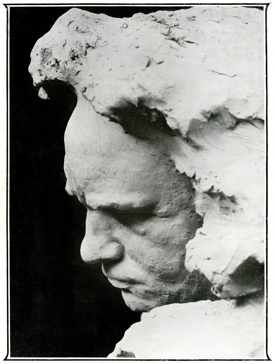 Ludwig van Beethoven (1770-1827) profilarca, egy bronz mellszobor részlete alkotó: Naum Aronson
