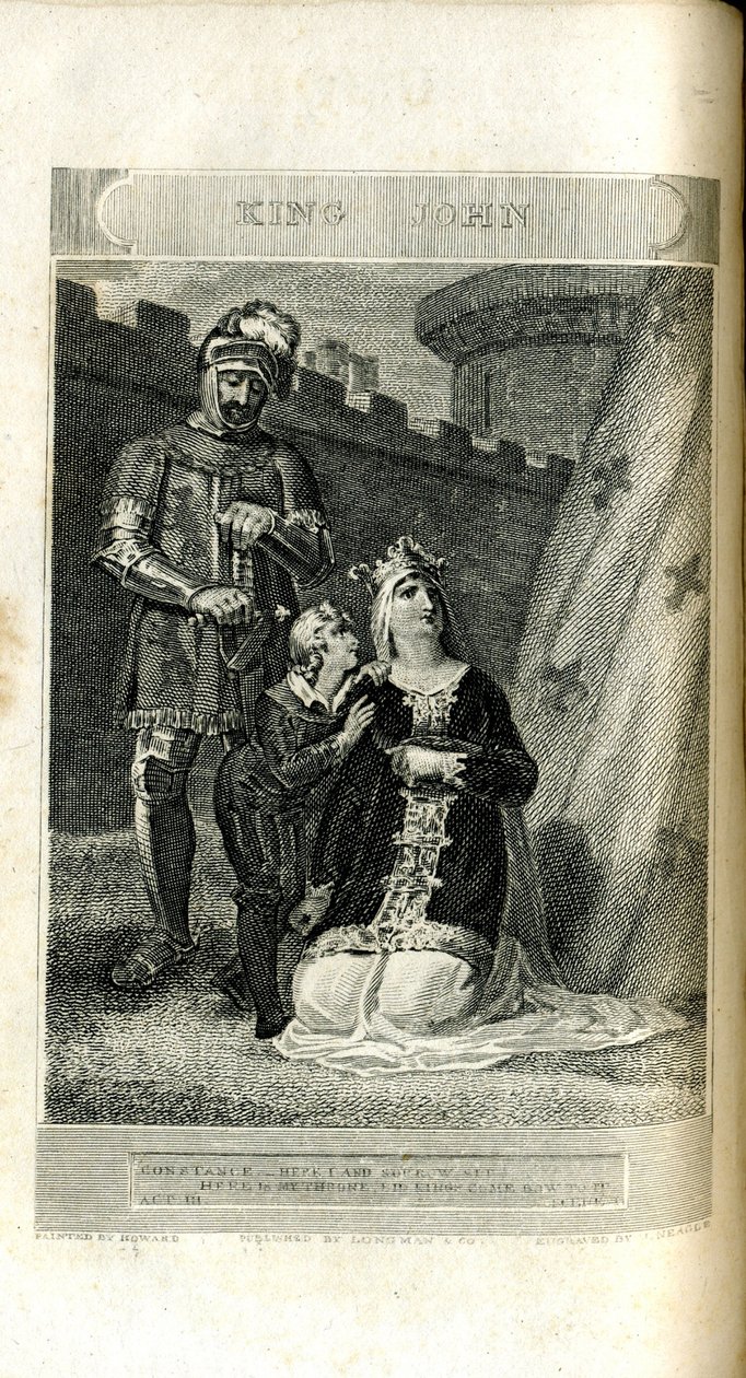 William Shakespeare János király. Előadás a Covent Gardenben 1811. április 20-án, szombaton alkotó: Neagle
