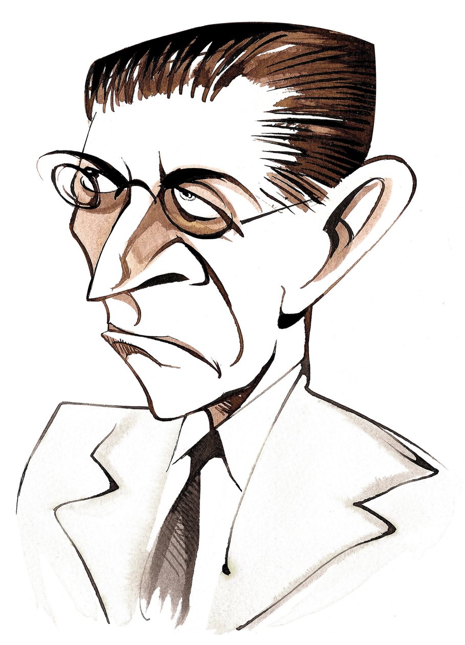Alexander Zemlinsky, osztrák születésű zeneszerző és karmester (1871-1942) karikatúra alkotó: Neale Osborne