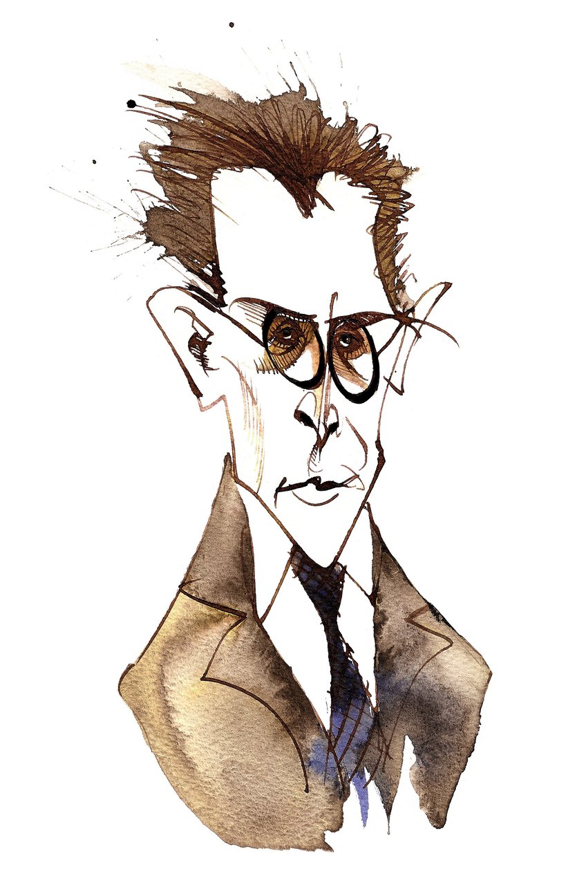 Anton von Webern, osztrák zeneszerző (1883-1945); karikatúra alkotó: Neale Osborne