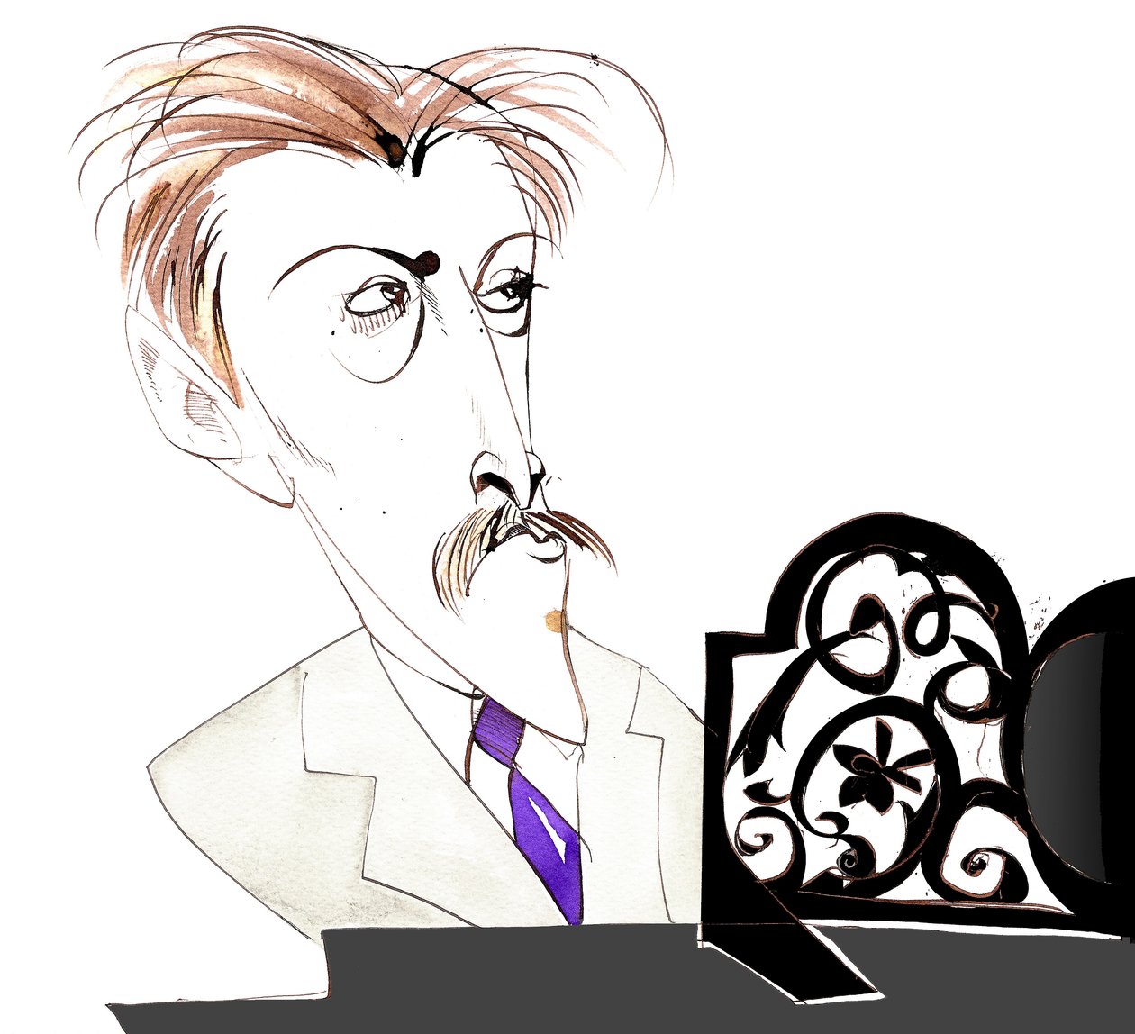 Arthur Bliss - angol zeneszerző és karmester (1891-1975); karikatúra alkotó: Neale Osborne
