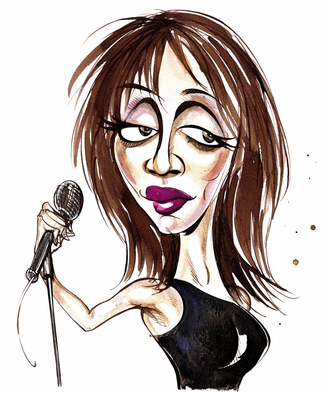 Beverley Knight - színes karikatúra alkotó: Neale Osborne