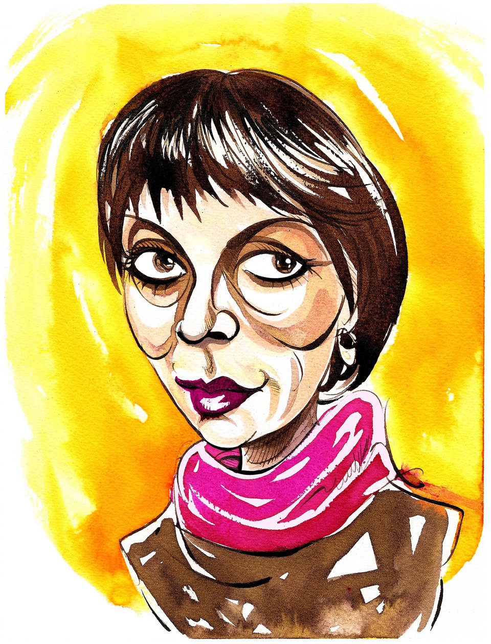 Brigitte Fassbaender - karikatúra alkotó: Neale Osborne