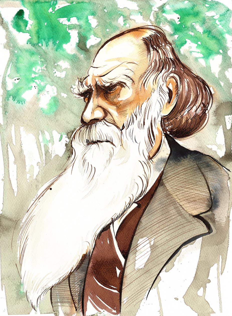 Charles Darwin (angol természettudós és író, 1809-82) portréja alkotó: Neale Osborne