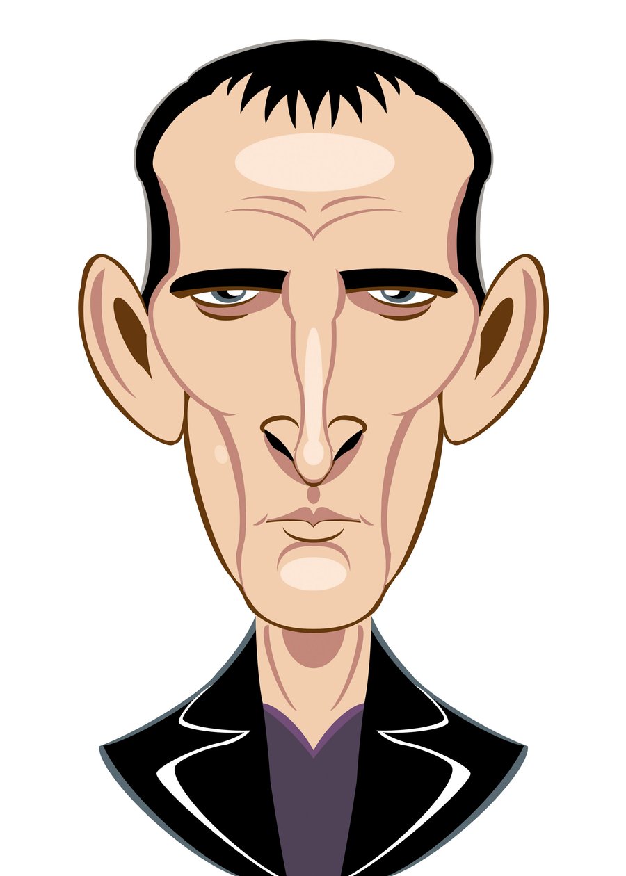 Christopher Eccleston mint Doctor Who - karikatúra alkotó: Neale Osborne