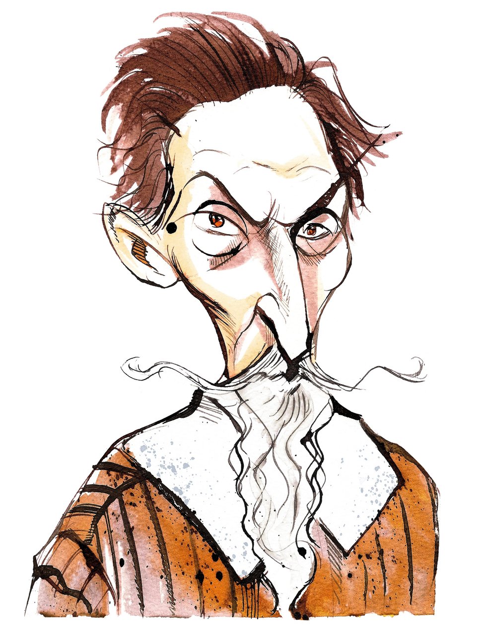 Claudio Monteverdi (1567-1643) olasz zeneszerző, gambista, énekes és római katolikus pap, karikatúra alkotó: Neale Osborne
