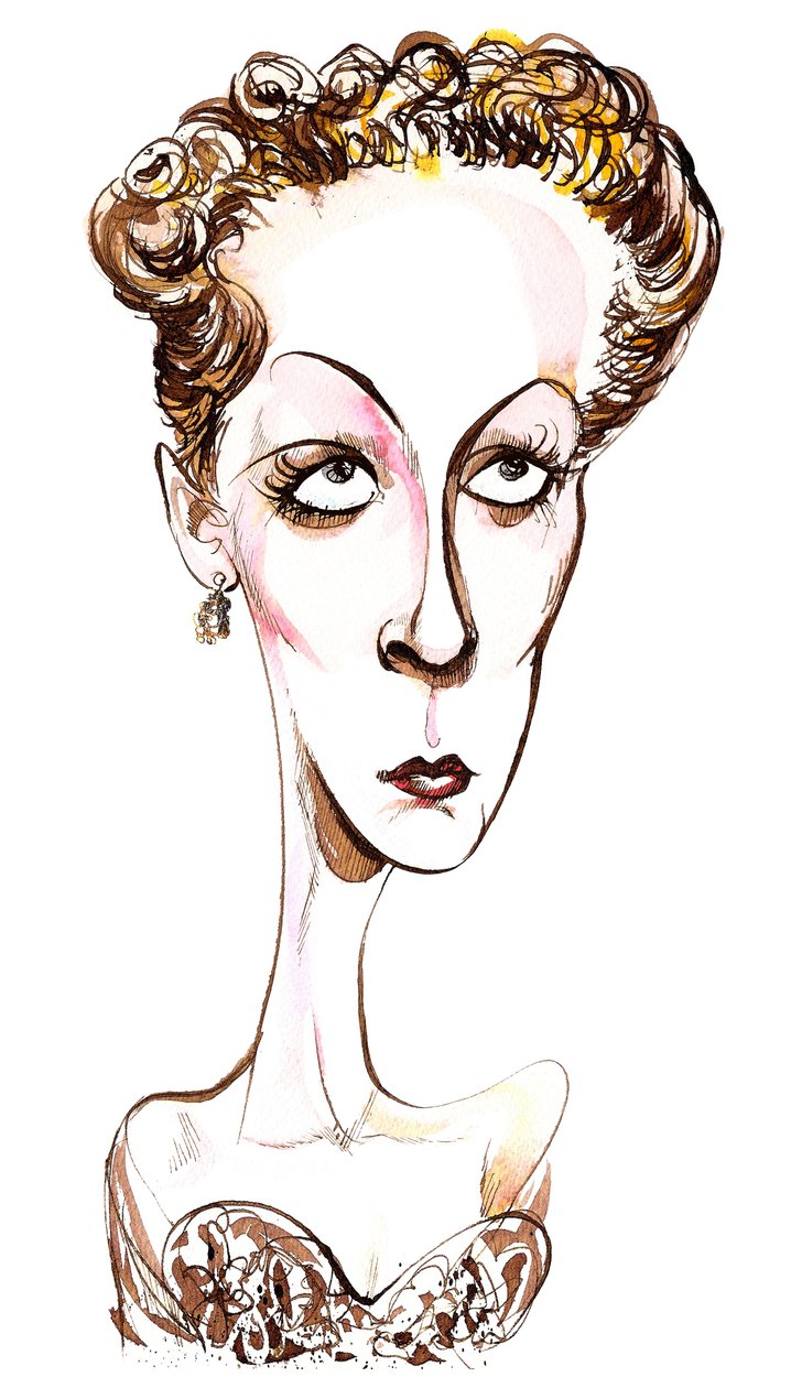 Danielle Darrieux - karikatúra alkotó: Neale Osborne
