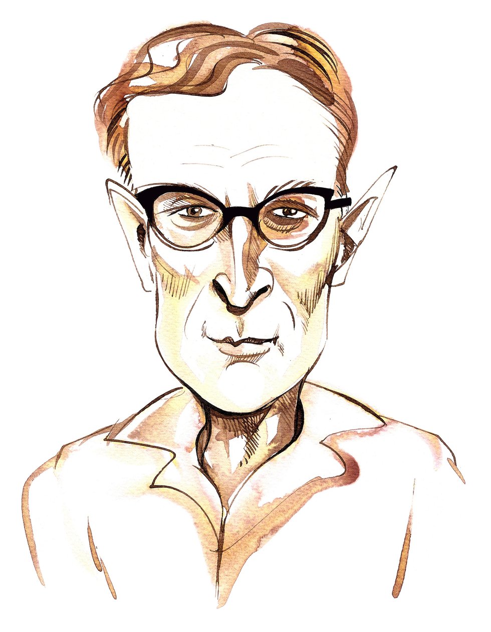 Douglas Lilburn (új-zélandi zeneszerző, 1915-2001) karikatúra alkotó: Neale Osborne